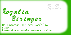 rozalia biringer business card